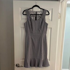 White House Black Market Black and White Midi Dress
